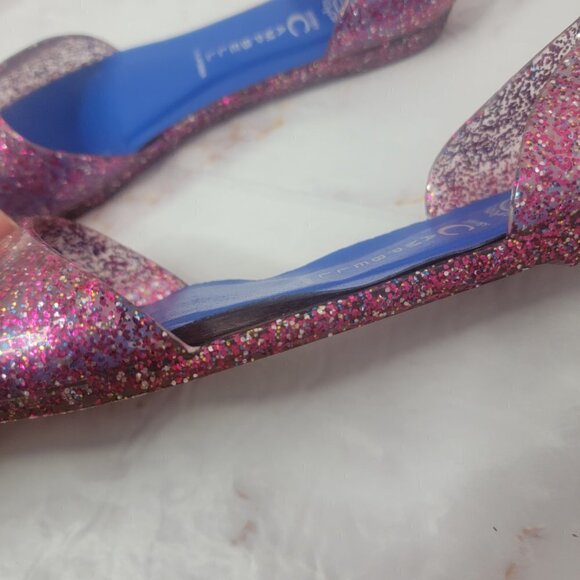 JEFFREY CAMPBELL GLITTER SPARKLE PINK JELLY FLATS HAVANA US LADIES SZ 8 SLIP ON main image 11